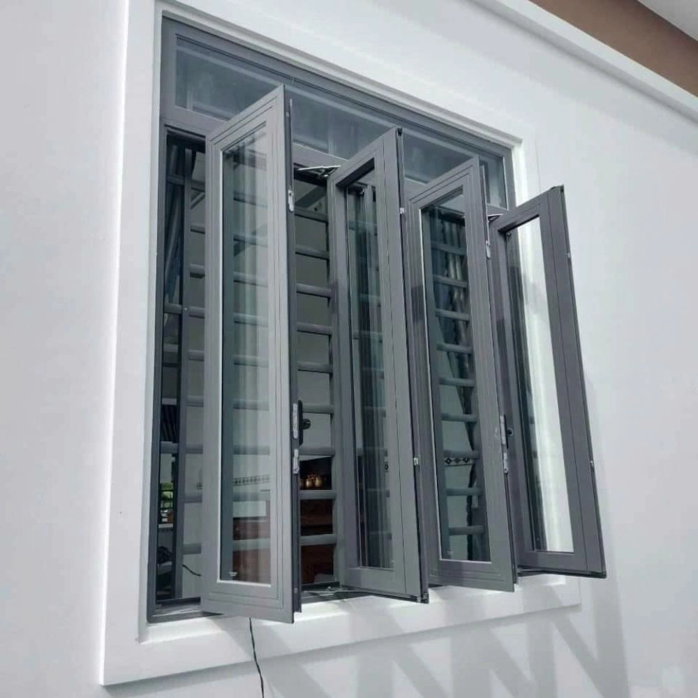 Cửa sổ mở quay nhôm Xingfa nội địa -kính cường lực an toàn